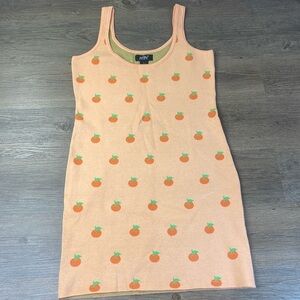 Just Polly Women’s Peach Knit Tank Dress, size Large